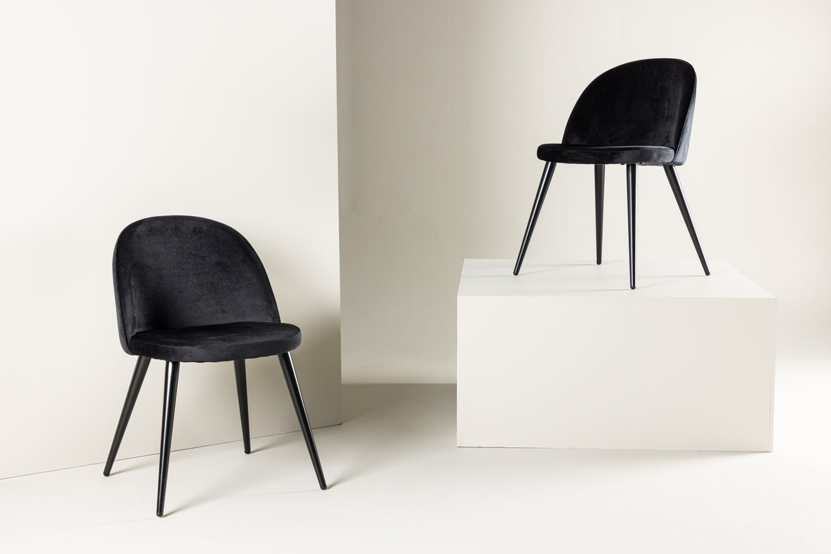 Venture Design Velvet Matstolar 2-pack Svart
