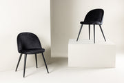 Venture Design Velvet Matstolar 2-pack Svart