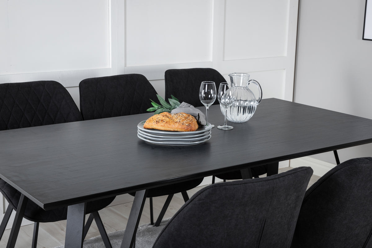 Venture Design Marina Rektangulära Matbord 180 x 90 Svart