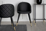 Venture Design Velvet Matstolar 2-pack Svart