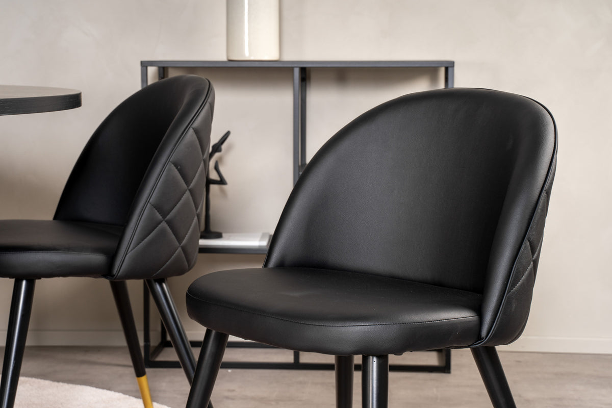 Venture Design Velvet Matstolar 2-pack Svart