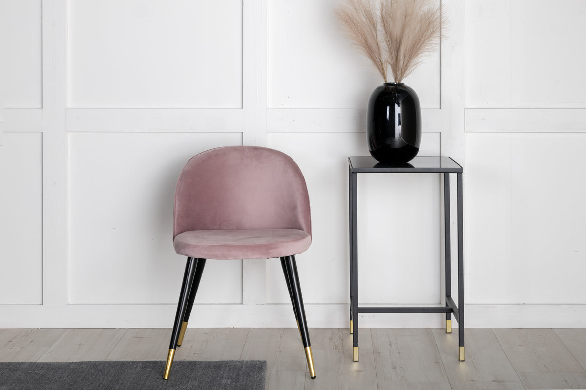 Venture Design Velvet Matstolar 2-pack Gammelrosa
