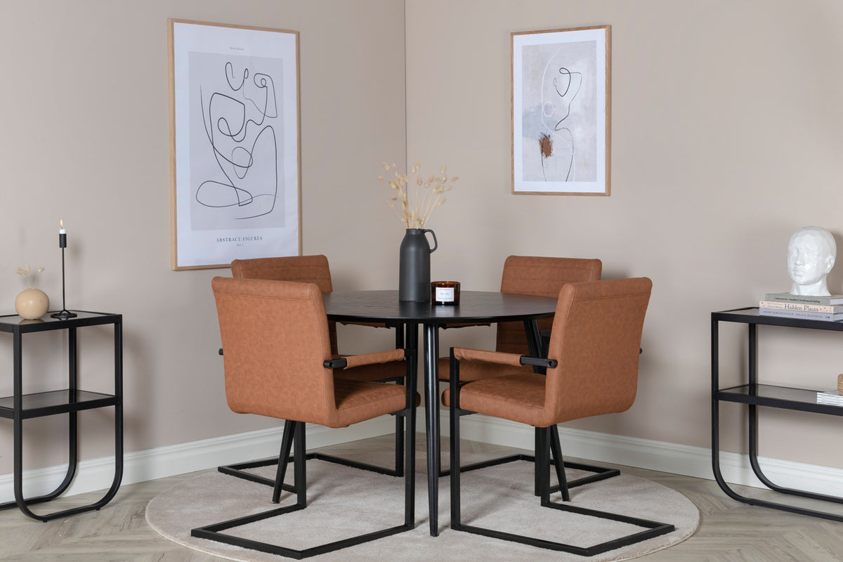 Venture Design Art Matstolar 2-pack Brun