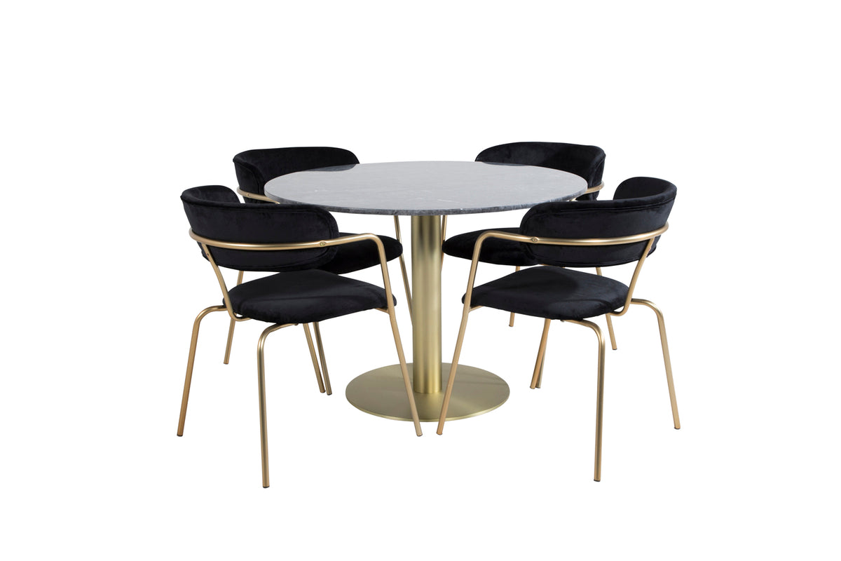 Venture Design Estelle Runda Matbord ⌀106 Mörkgrå