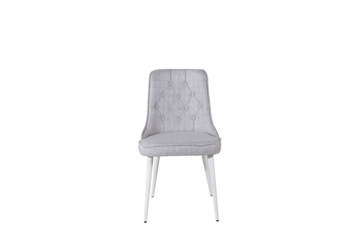 Venture Design Velvet Deluxe Matstolar 2-pack Ljusgrå