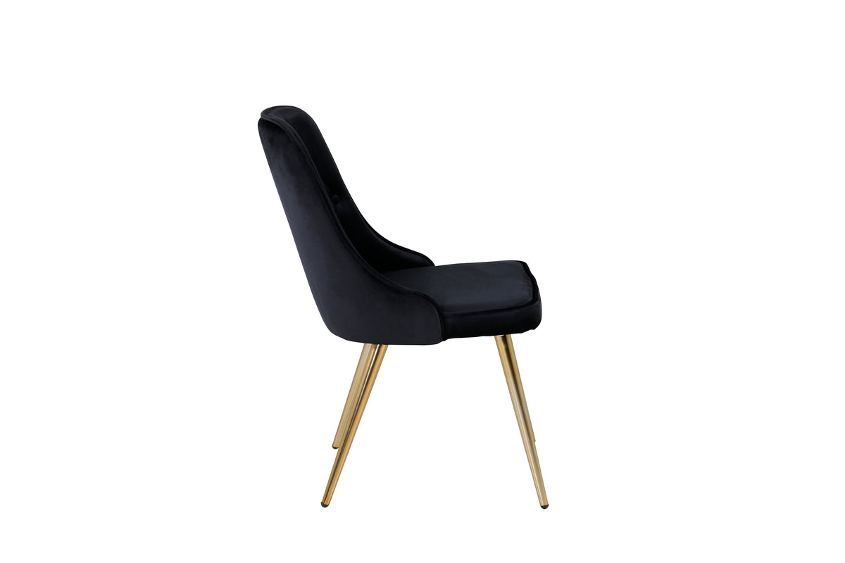 Venture Design Velvet Deluxe Matstolar 2-pack Svart