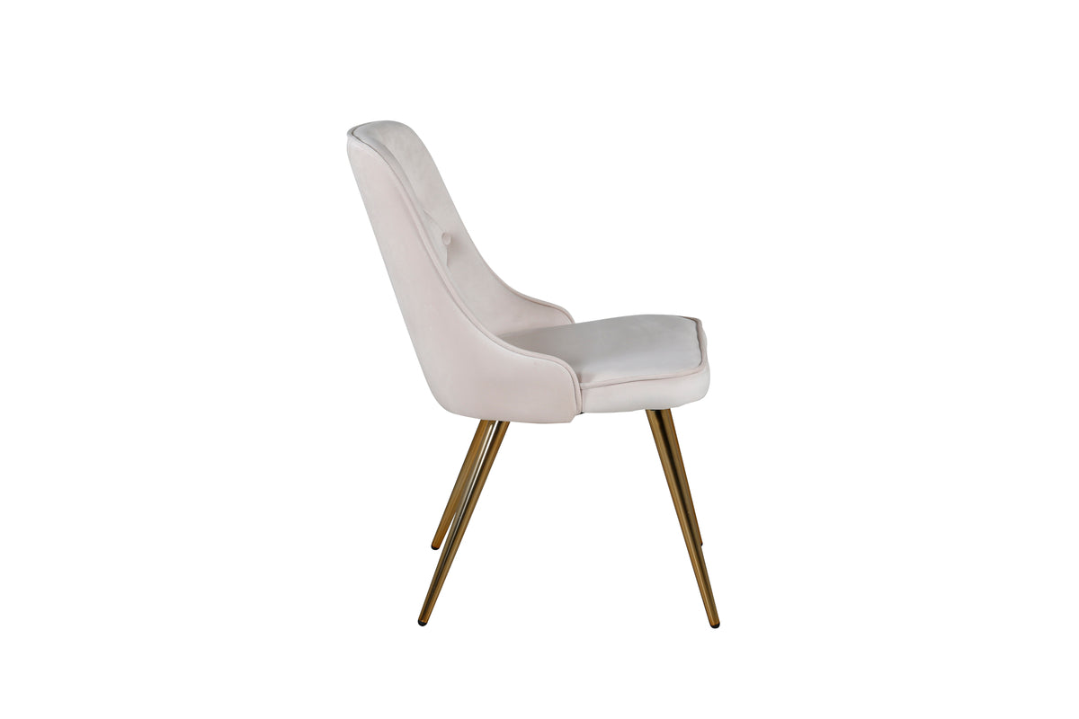 Venture Design Velvet Deluxe Matstolar 2-pack Beige