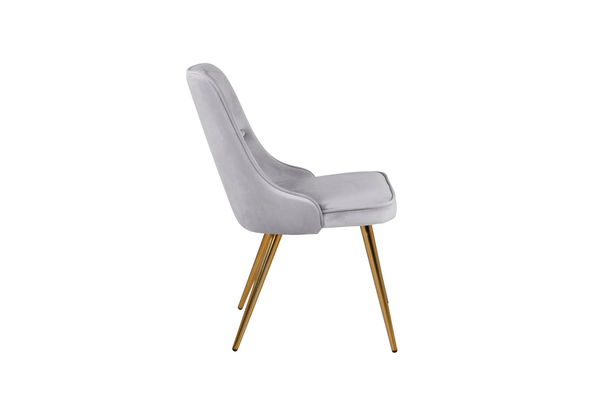 Venture Design Velvet Deluxe Matstolar 2-pack Grå
