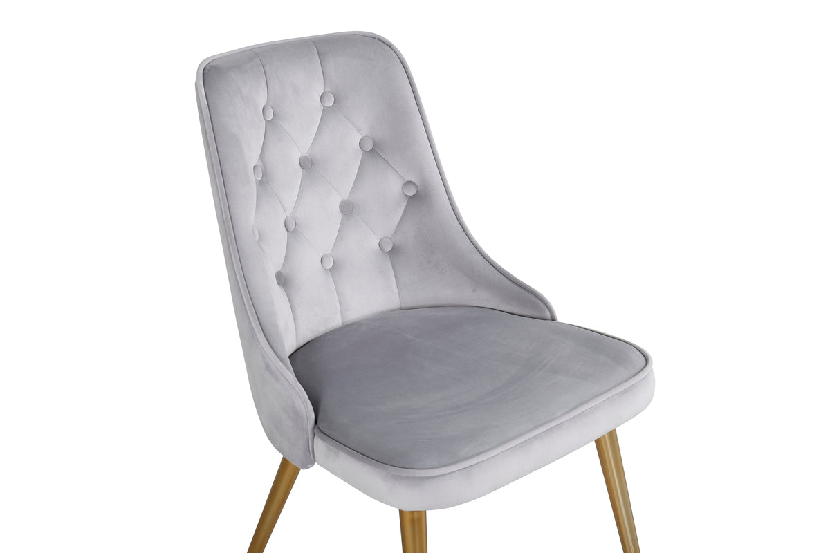 Venture Design Velvet Deluxe Matstolar 2-pack Grå