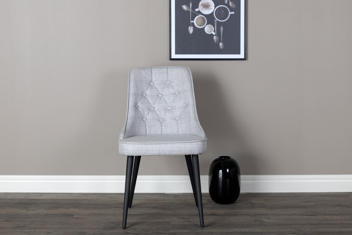 Venture Design Velvet Deluxe Matstolar 2-pack Grå