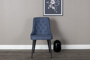 Venture Design Velvet Deluxe Matstolar 2-pack Blå