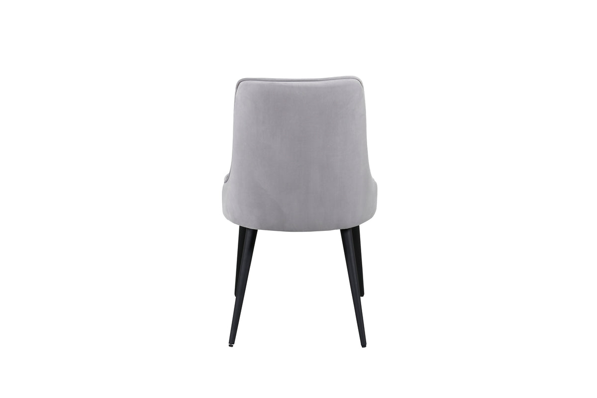 Venture Design Velvet Deluxe Matstolar 2-pack Ljusgrå