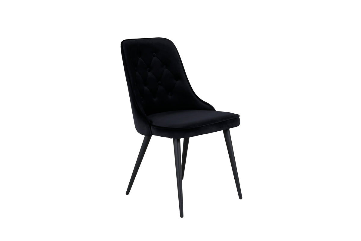 Venture Design Velvet Deluxe Matstolar 2-pack Svart