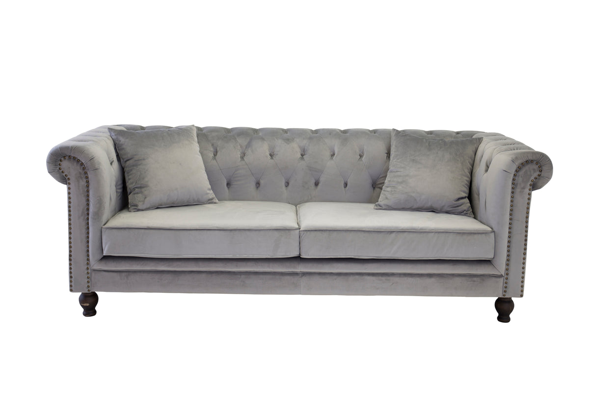 Venture Design Velvet 3-sits soffor Ljusgrå