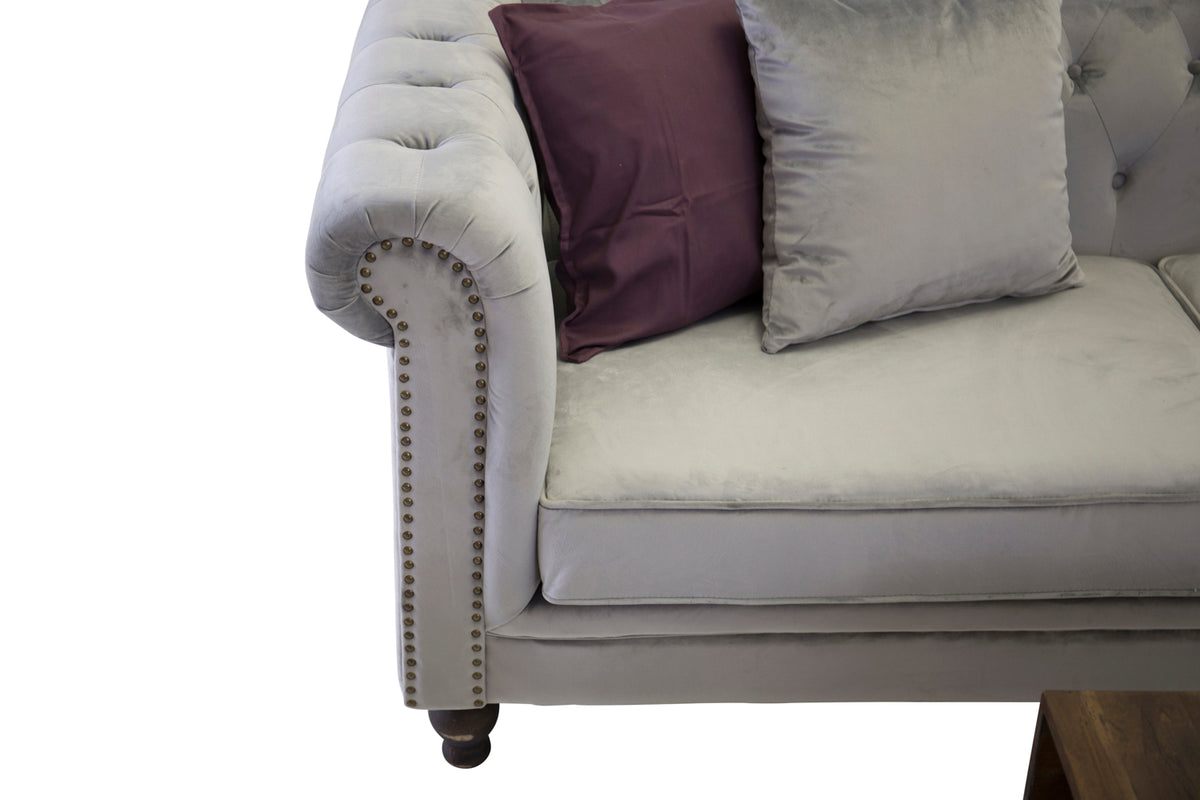 Venture Design Velvet 3-sits soffor Ljusgrå
