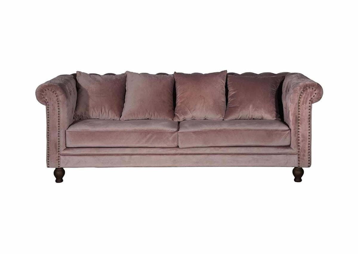 Venture Design Velvet 3-sits soffor Rosa