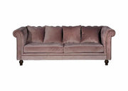 Venture Design Velvet 3-sits soffor Rosa