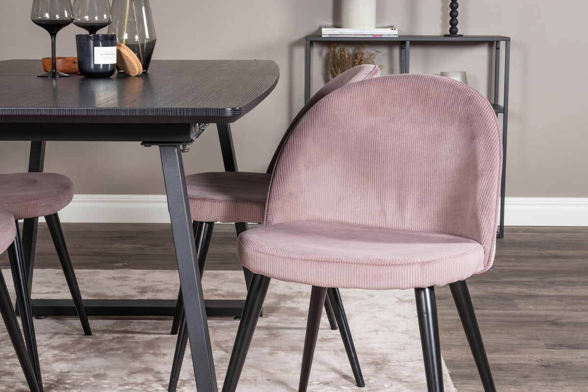 Venture Design Velvet Matstolar 2-pack Gammelrosa
