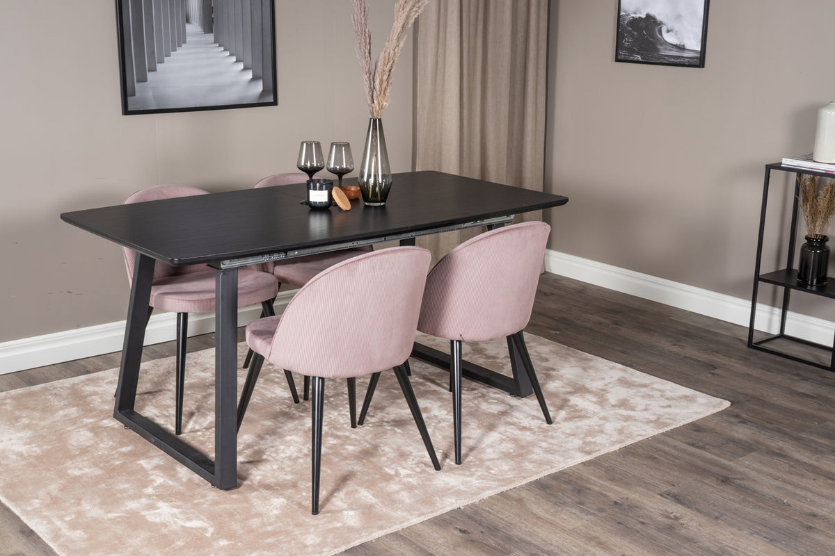 Venture Design Velvet Matstolar 2-pack Gammelrosa