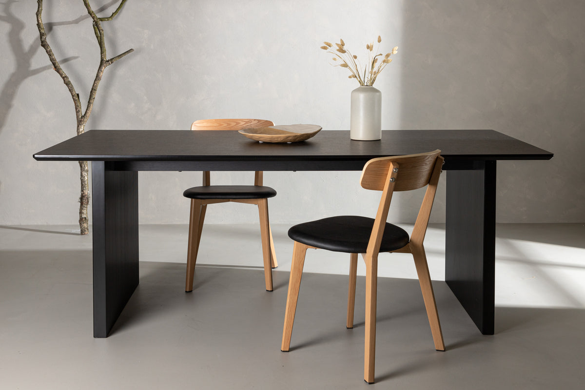 Venture Design Vail Rektangulära Matbord 200 x 100 Svart