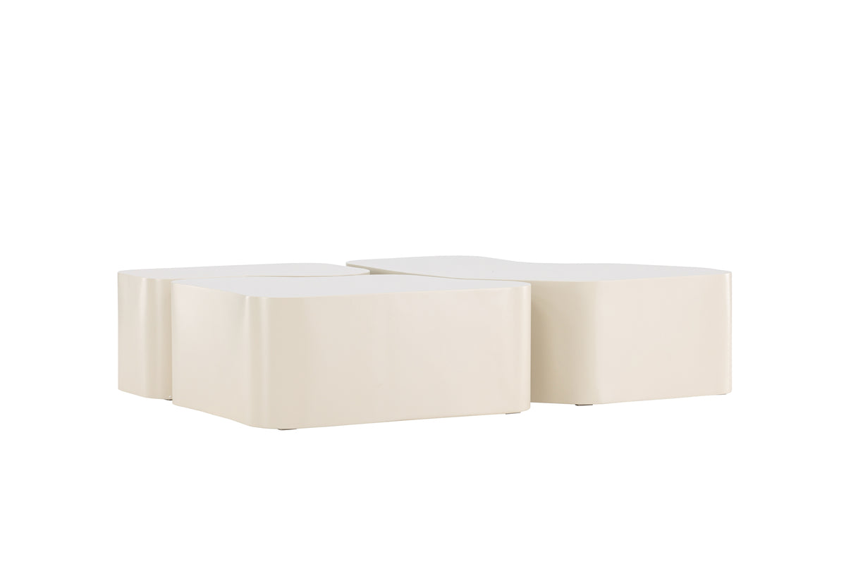 Venture Design Nordland Soffbord Bord 1: 92 cm | Bord 2: 60 cm | Bord 3: 40 cm x Bord 1: 70 cm | Bord 2: 74 cm | Bord 3: 40 cm Beige
