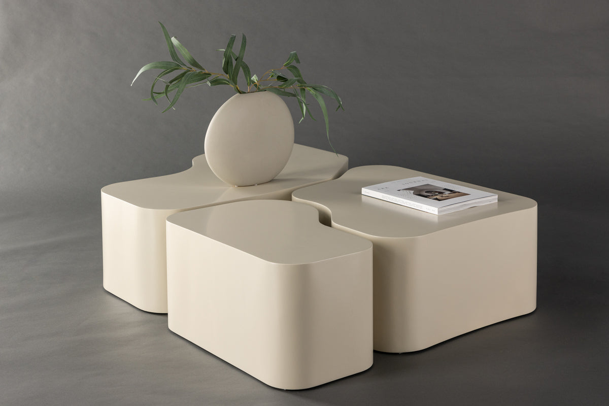 Venture Design Nordland Soffbord Bord 1: 92 cm | Bord 2: 60 cm | Bord 3: 40 cm x Bord 1: 70 cm | Bord 2: 74 cm | Bord 3: 40 cm Beige