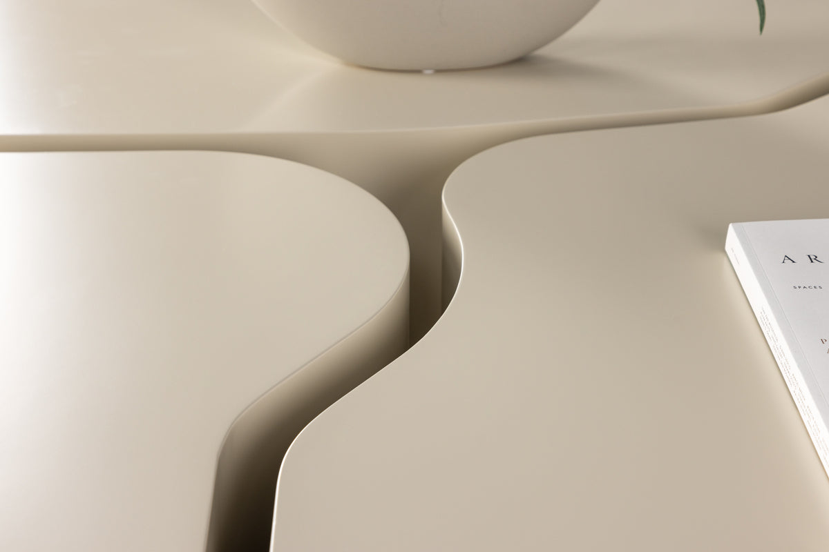 Venture Design Nordland Soffbord Bord 1: 92 cm | Bord 2: 60 cm | Bord 3: 40 cm x Bord 1: 70 cm | Bord 2: 74 cm | Bord 3: 40 cm Beige