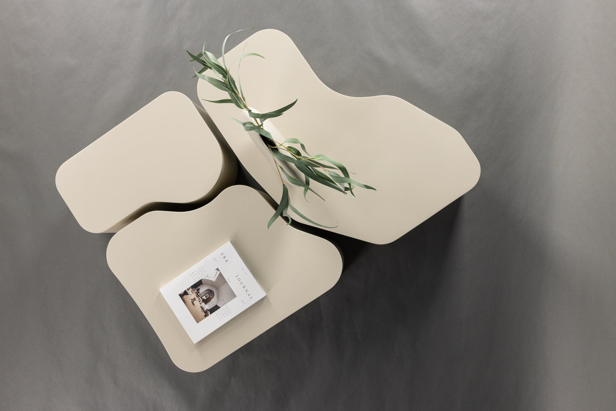 Venture Design Nordland Soffbord Bord 1: 92 cm | Bord 2: 60 cm | Bord 3: 40 cm x Bord 1: 70 cm | Bord 2: 74 cm | Bord 3: 40 cm Beige
