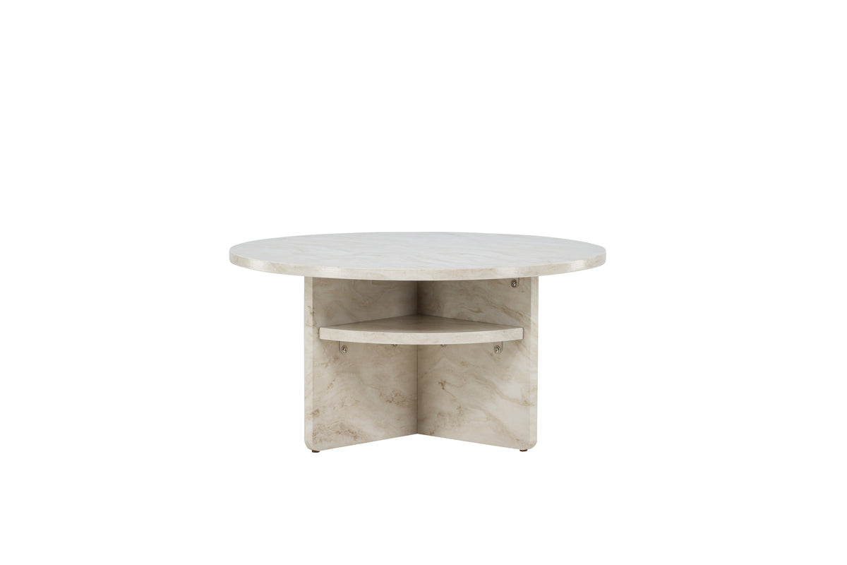 Venture Design Ålesund Soffbord ⌀85 Beige