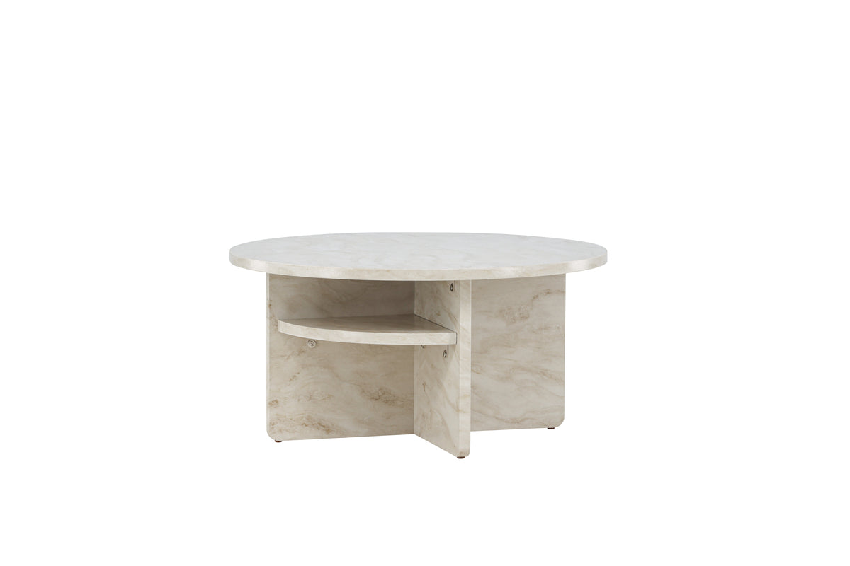 Venture Design Ålesund Soffbord ⌀85 Beige