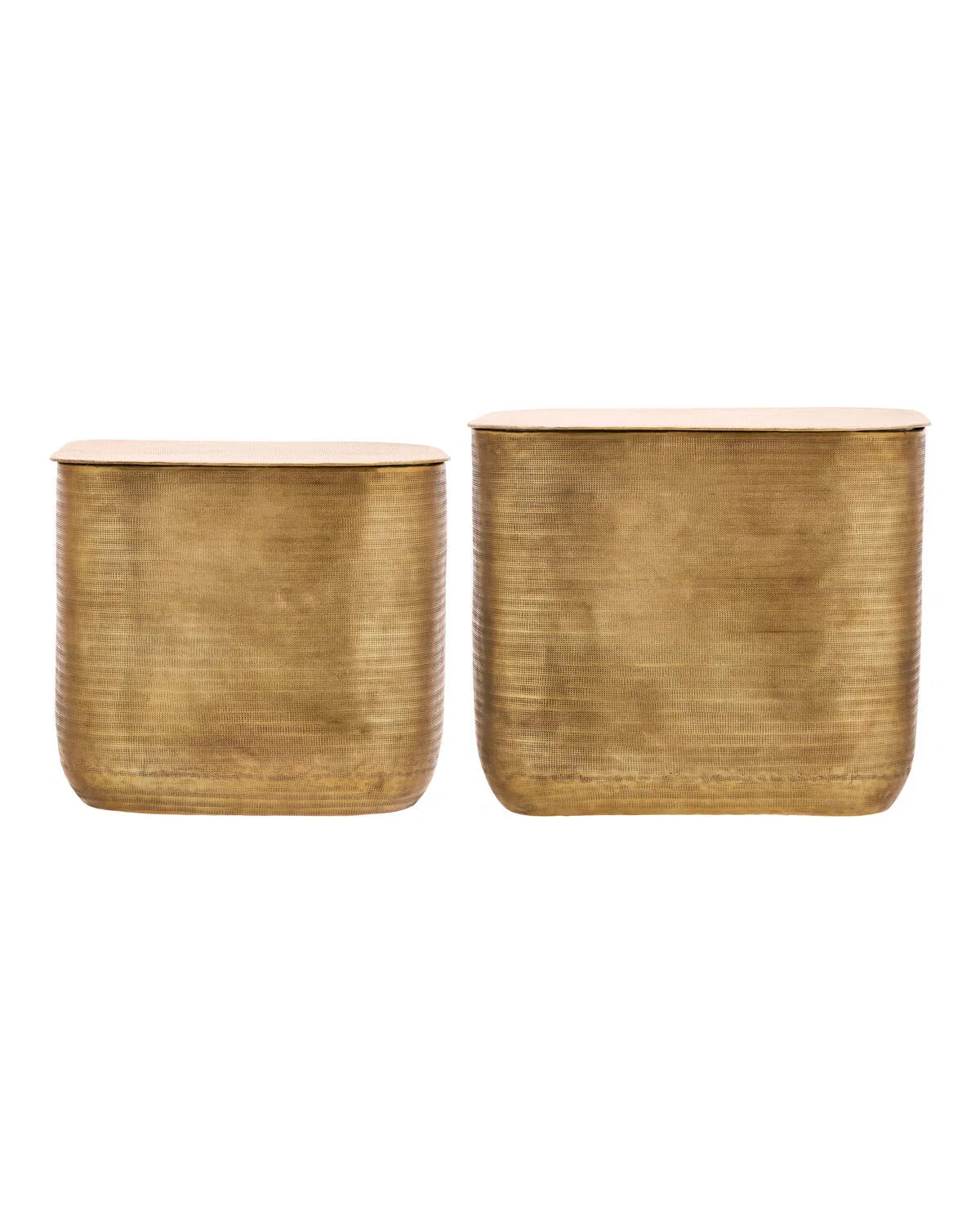 House Doctor Sidobord, 2-pack, HDCajas med förvaring, Gyllenbrun