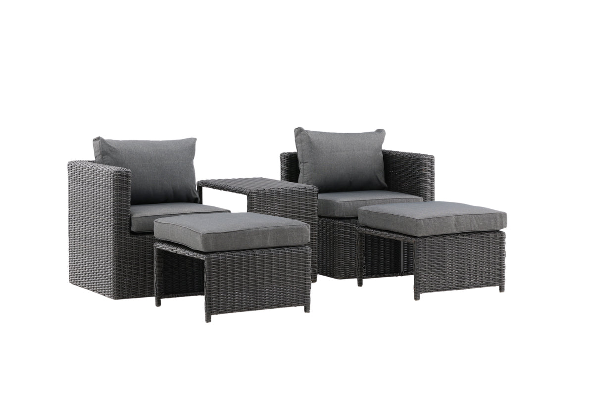 Venture Design Quad Lounge Set Svart
