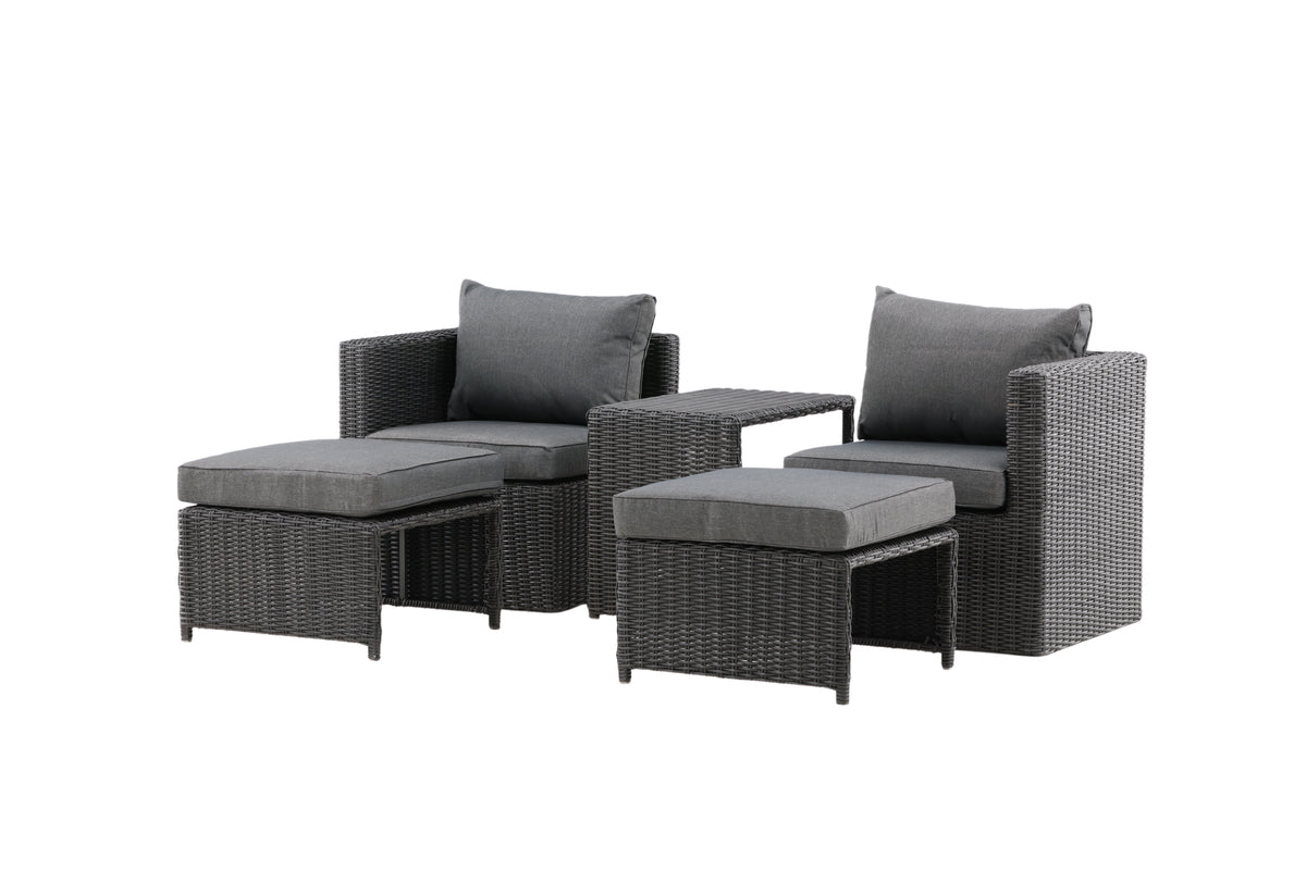 Venture Design Quad Lounge Set Svart