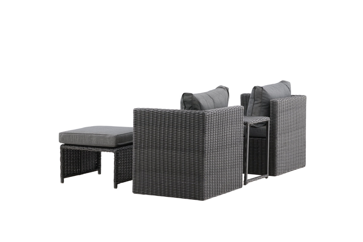 Venture Design Quad Lounge Set Svart
