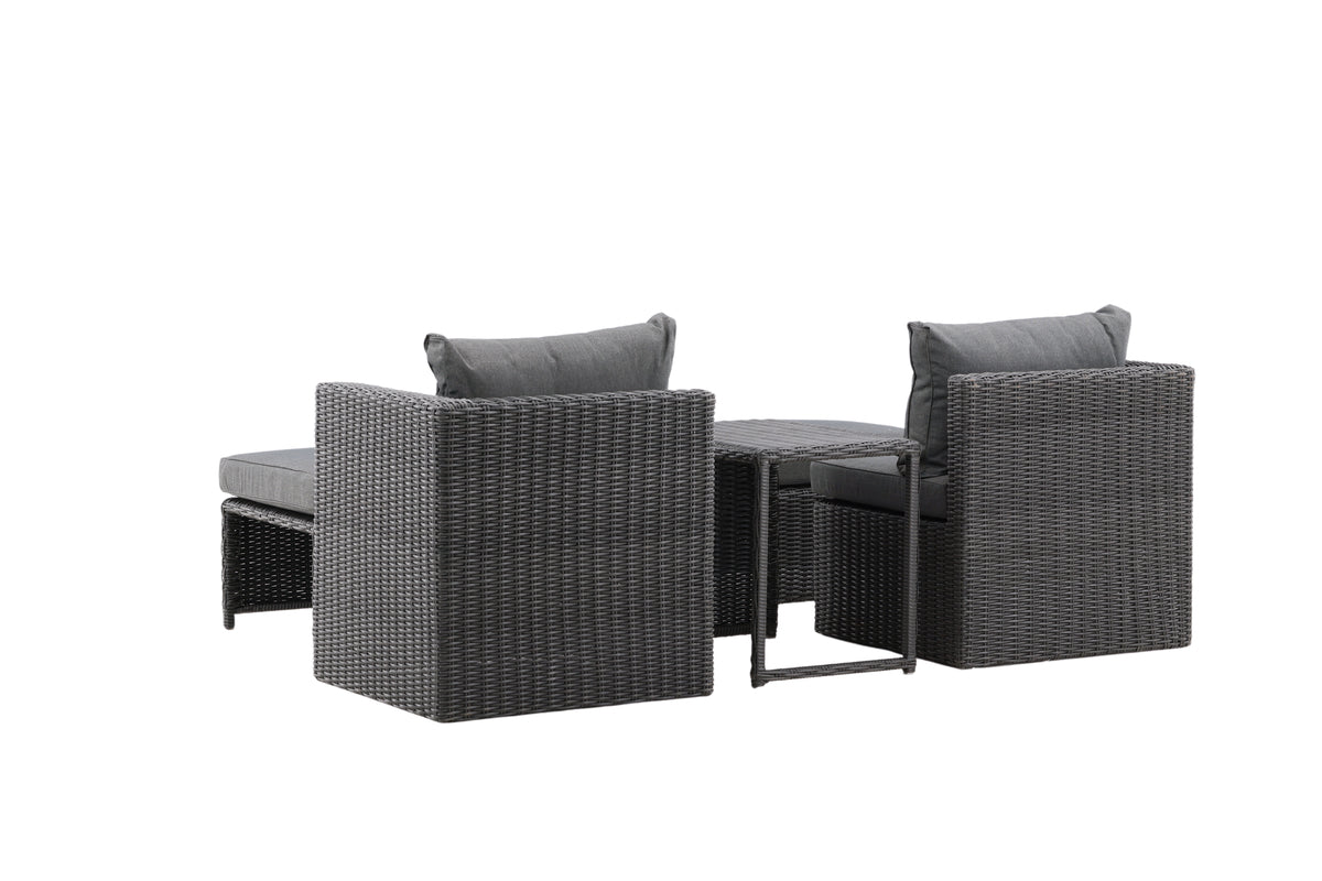 Venture Design Quad Lounge Set Svart