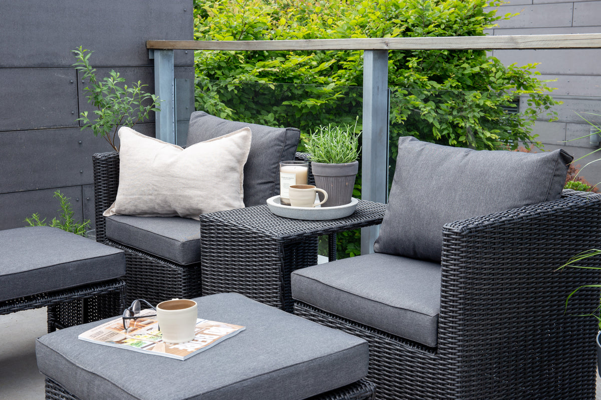 Venture Design Quad Lounge Set Svart