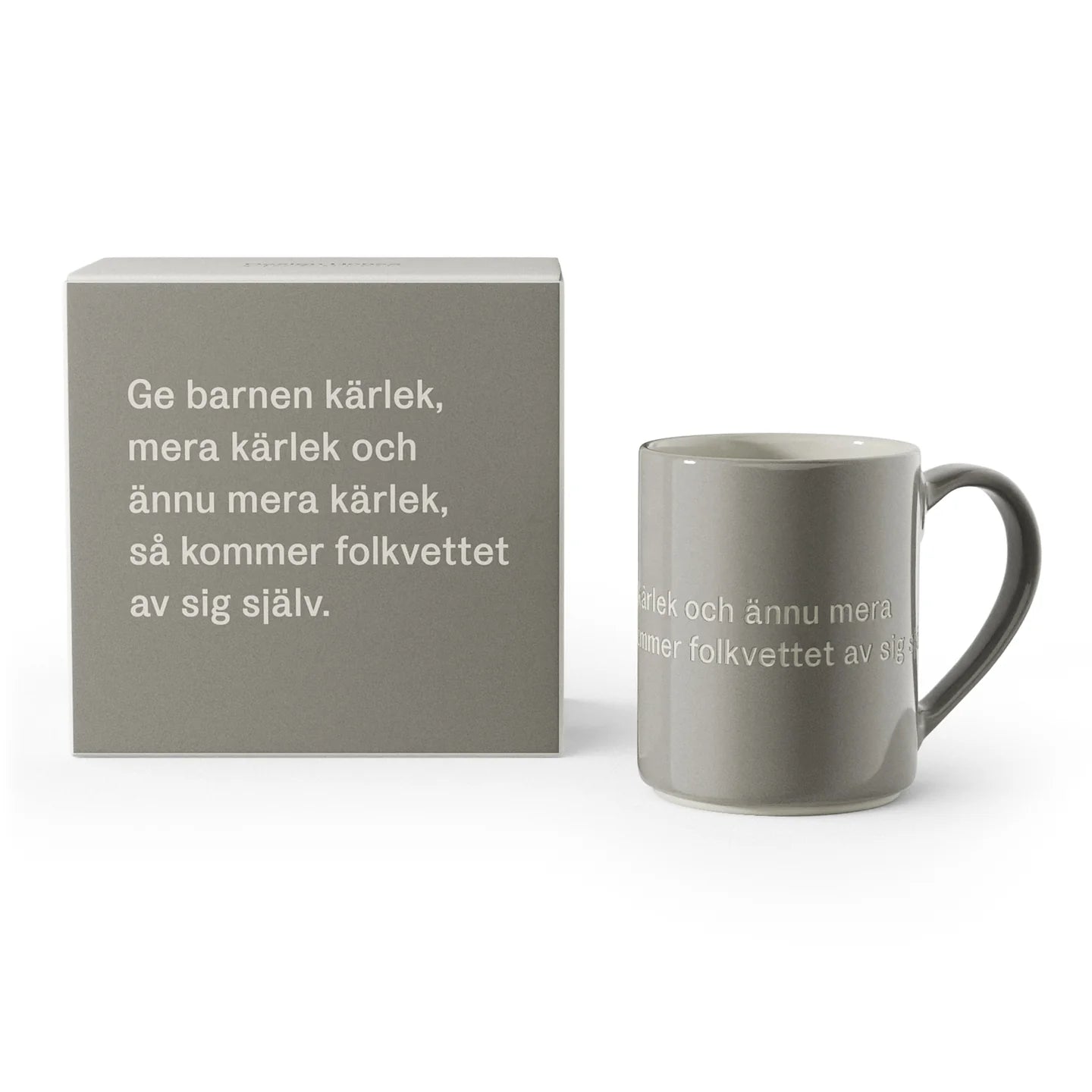 Design House Stockholm, Astrid lindgren, Mugg, 4-pack, "Ge barnen kärlek, mera kärlek och ännu mera kärlek, så kommer folkvettet av sig själv"