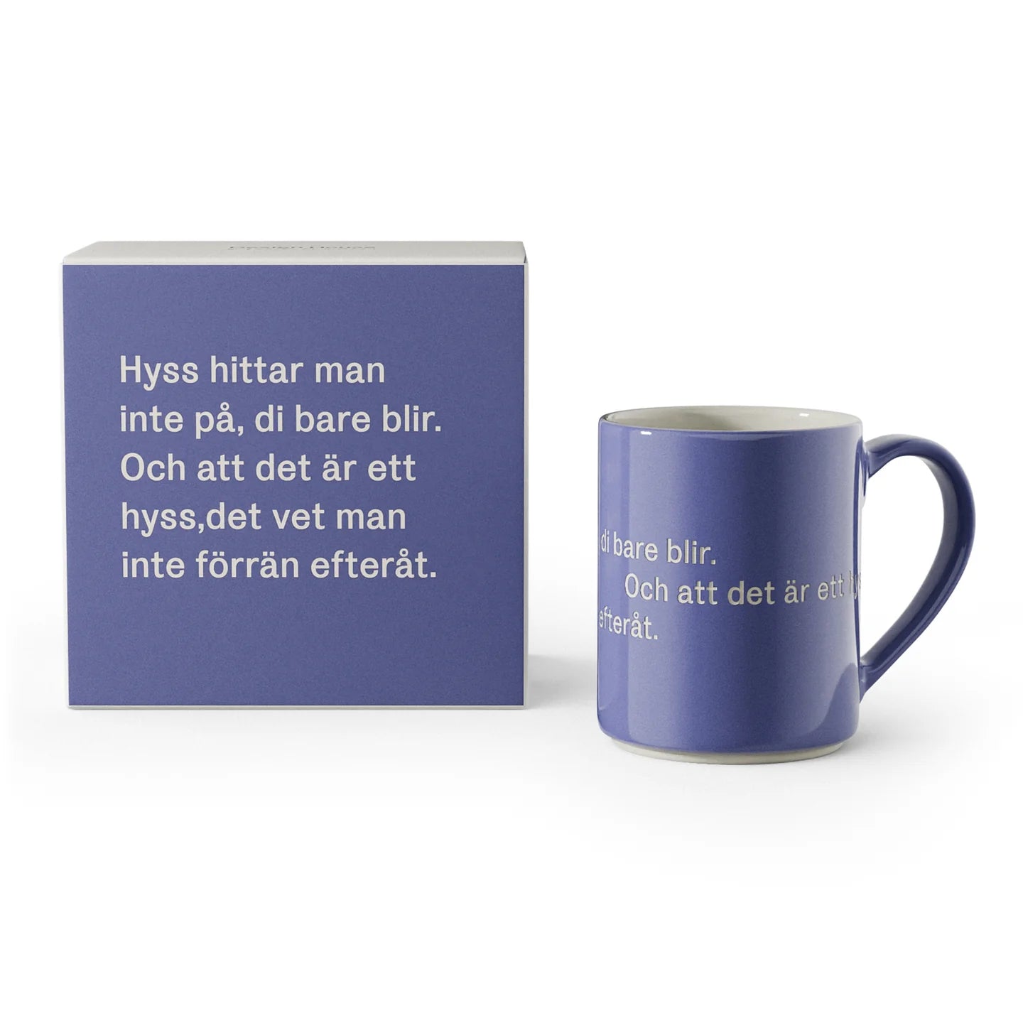 Design House Stockholm, Astrid lindgren, Mugg, 4-pack, “Hyss hittar man inte på, di bare blir. Och att det är ett hyss, det vet man inte föränn efteråt.”