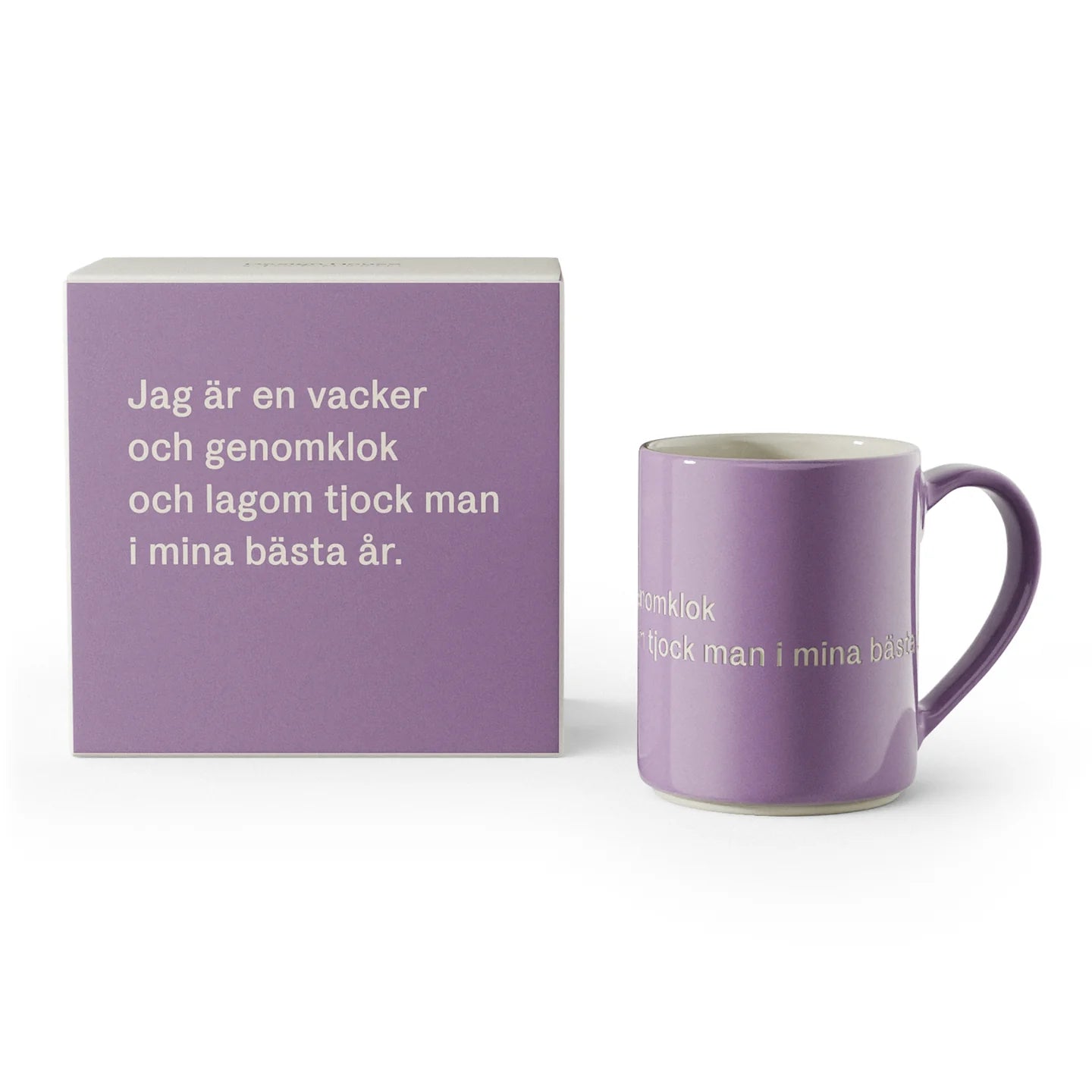 Design House Stockholm, Astrid lindgren, Mugg, 4-pack, “Jag är en vacker och genomklok och lagom tjock man i mina bästa år.”