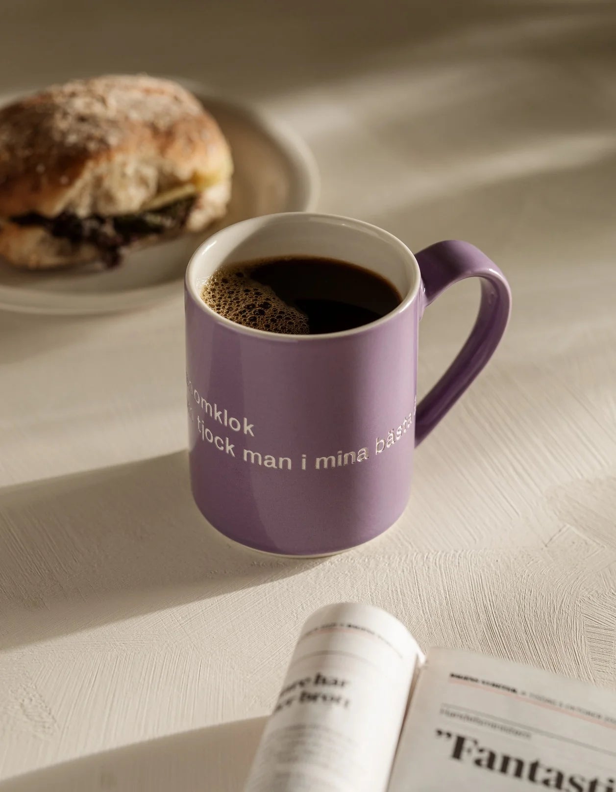 Design House Stockholm, Astrid lindgren, Mugg, 4-pack, “Jag är en vacker och genomklok och lagom tjock man i mina bästa år.”