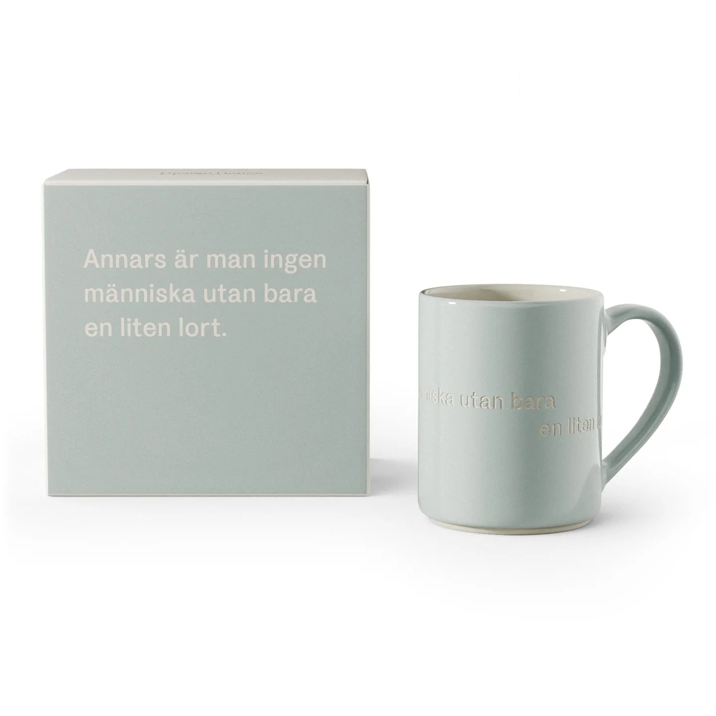 Design House Stockholm, Astrid lindgren, Mugg, 4-pack, “Annars är man ingen människa utan bara en liten lort.”