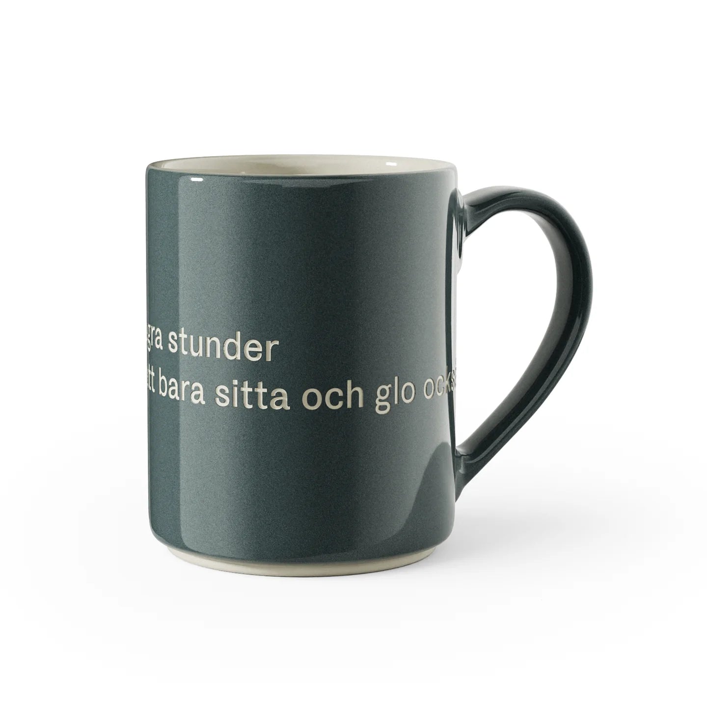 Design House Stockholm, Astrid lindgren, Mugg, 4-pack, “Och så ska man ju ha några stunder att bara sitta och glo också!”