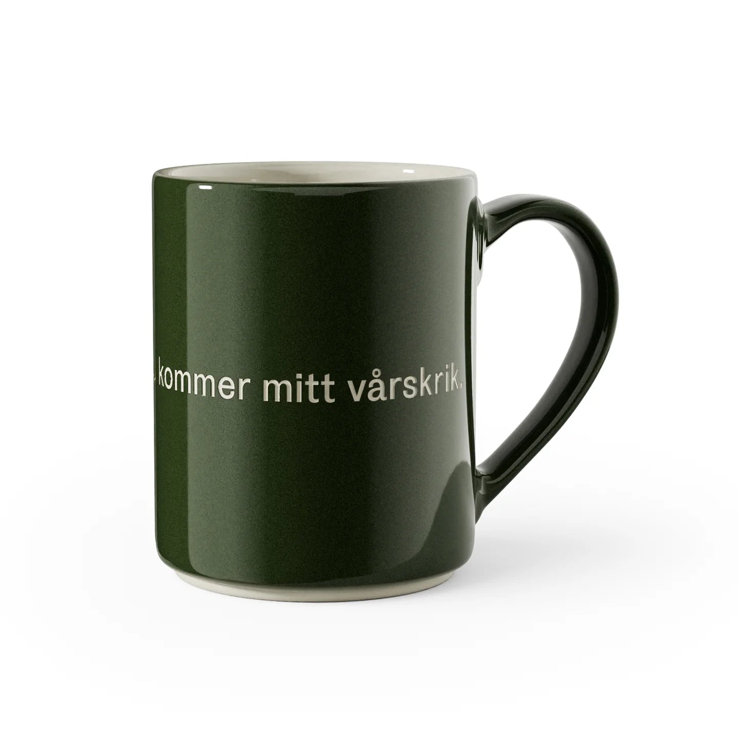 Design House Stockholm, Astrid lindgren, Mugg, 4-pack, “Håll för örona, för nu kommer mitt vårskrik.”