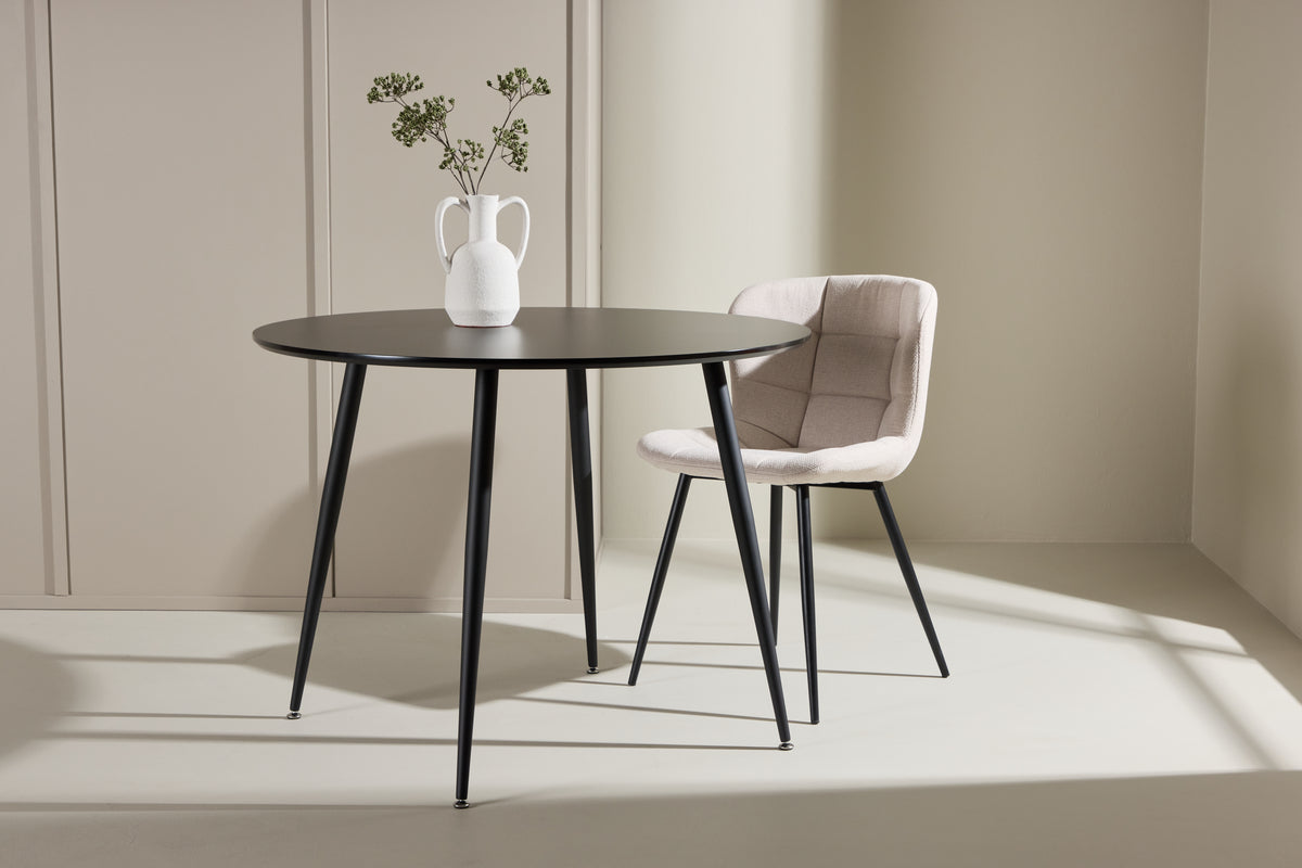 Venture Design Plaza Runda Matbord ⌀100 Svart