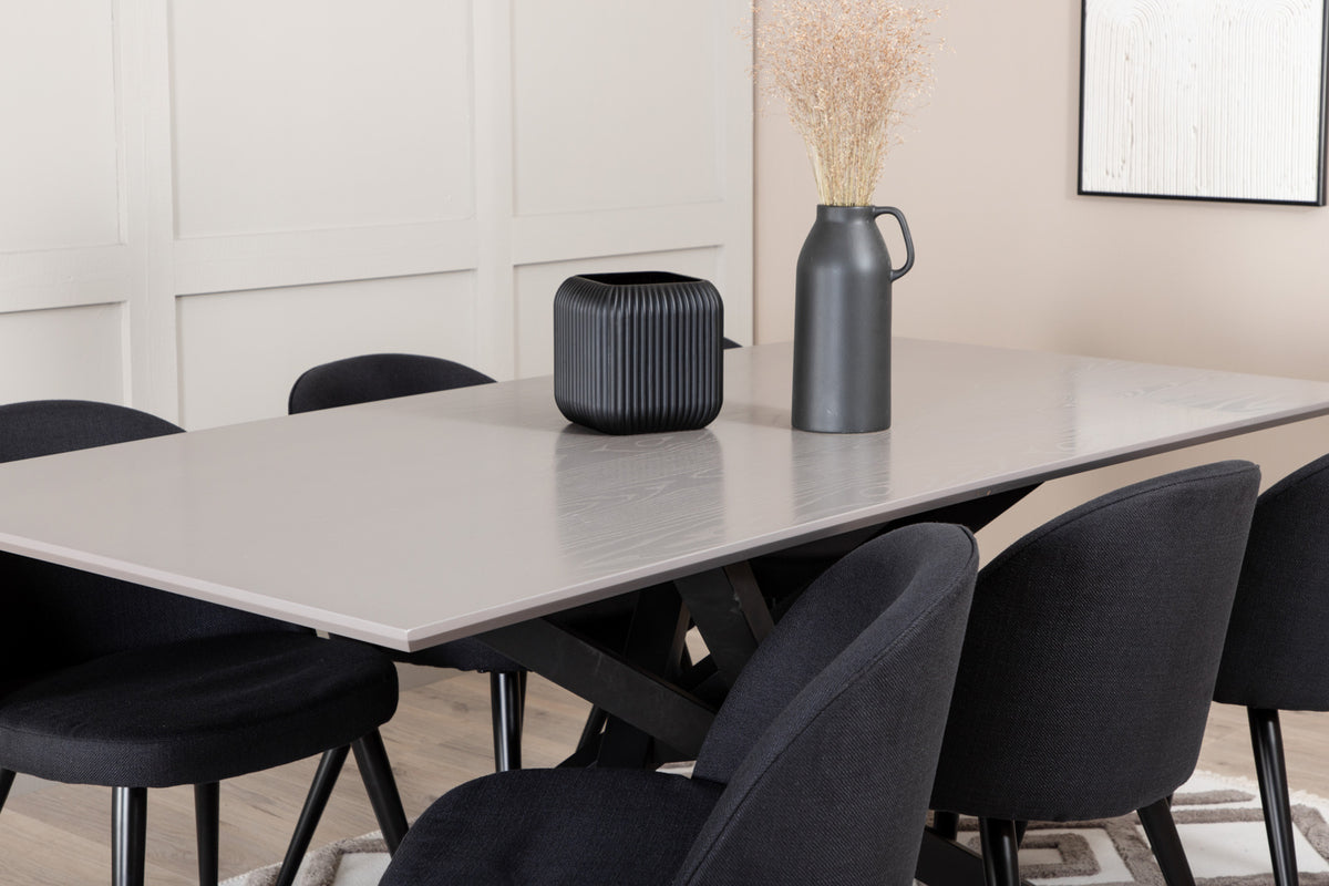 Venture Design Piazza Rektangulära Matbord 180 x 90 Svart