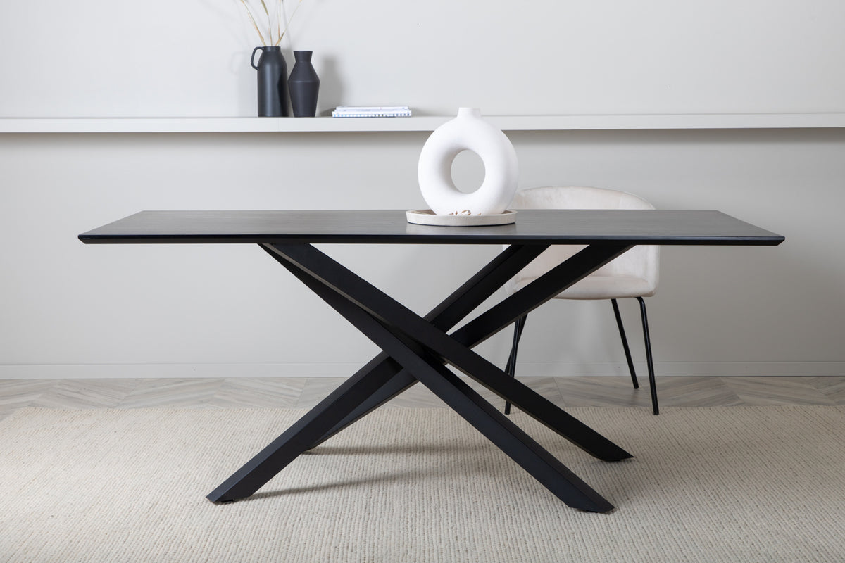 Venture Design Piazza Rektangulära Matbord 180 x 90 Svart