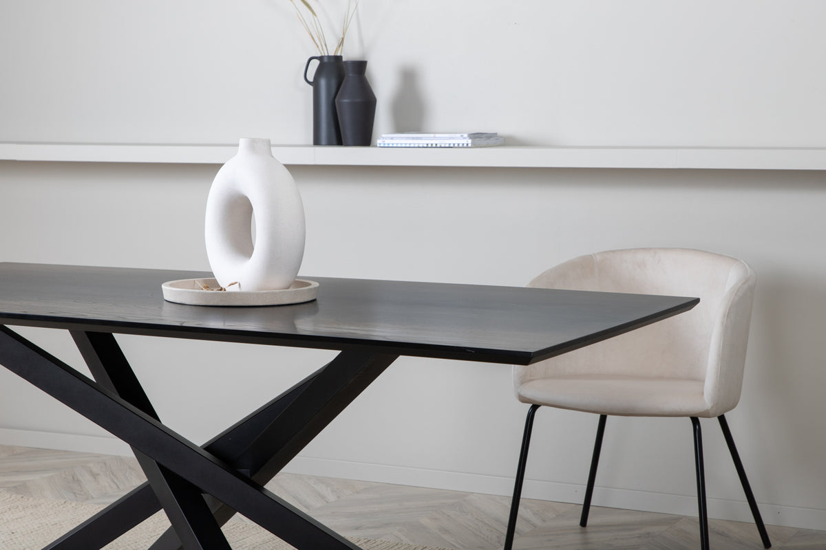 Venture Design Piazza Rektangulära Matbord 180 x 90 Svart