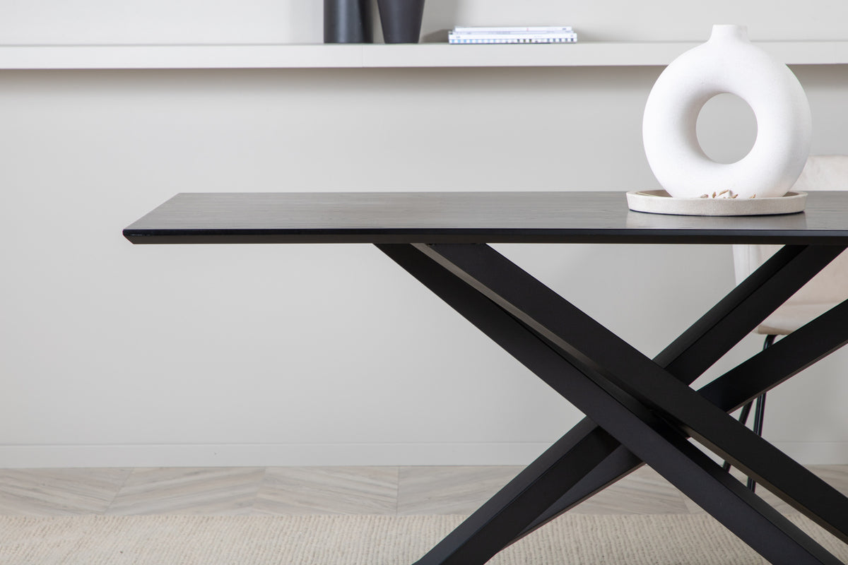 Venture Design Piazza Rektangulära Matbord 180 x 90 Svart