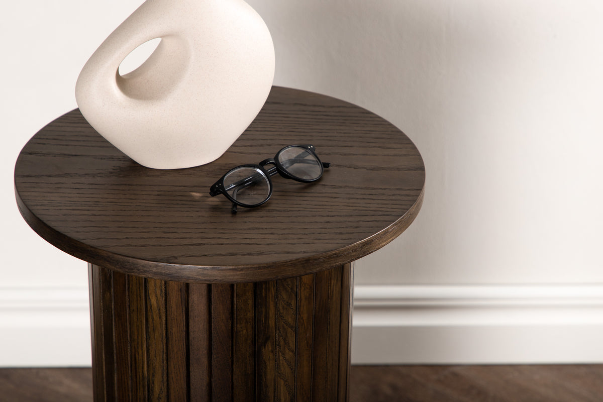 Venture Design Bianca Sidobord ⌀40 Mocka