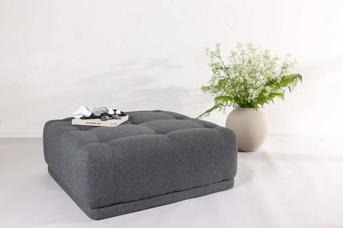 Venture Design Turin Puff 100 x 40 x 100 Mörkgrå